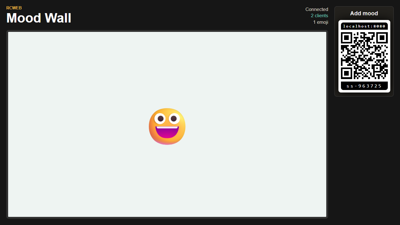 Mood wall with another room emoji added
