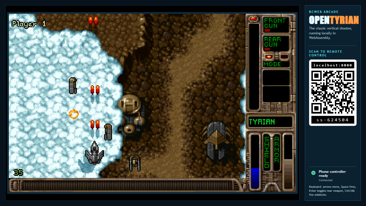Shooting through the opening Tyrian mission