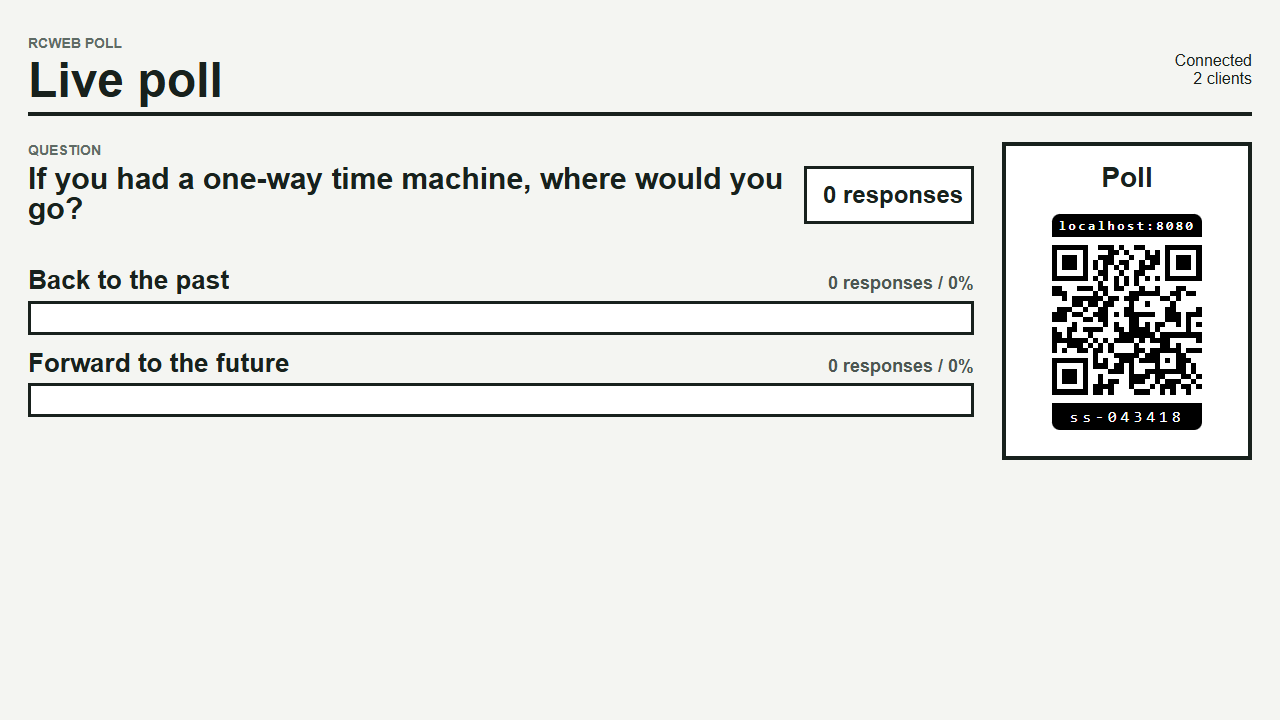 Custom live poll question